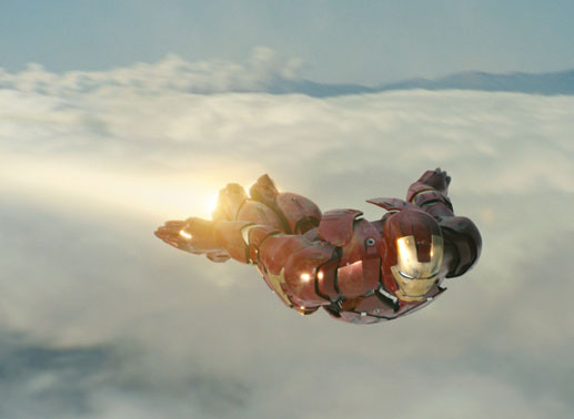 Der Iron Man saust durch die Lüfte. Bild: Sender