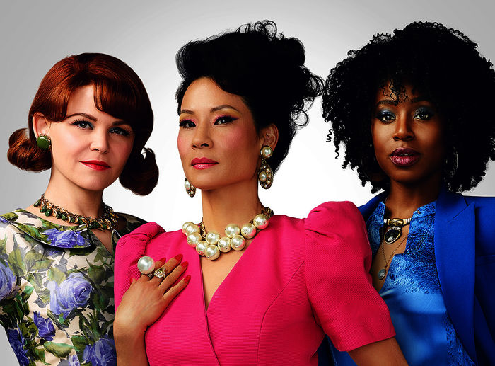 Why Women Kill - Der Tod steht ihnen gut: Ginnifer Goodwin (Beth Ann Stanton), Lucy Liu (Simone Grove), Kirby Howell-Baptiste (Taylor Harding). Bild: Sender / CBS / Matthias Clamer